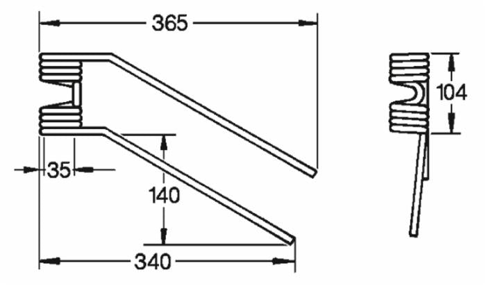 Dente girello adattabile Galfrè 108SV dx filo 9 confezione da 5 pezzi