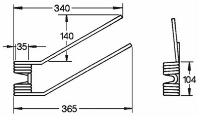 Dente girello adattabile Galfrè 107SV filo 9 confezione da 3 pezzi