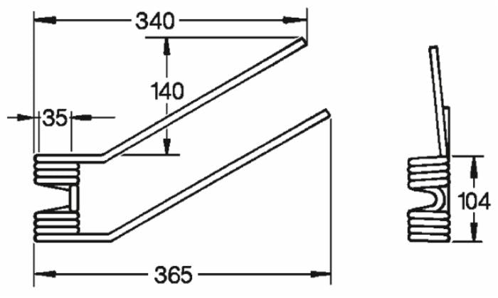 Dente girello adattabile Galfrè 107SV filo 9 confezione da 3 pezzi