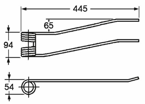 Dente giroandanatore dx adattabile Stoll 0292960 filo 8