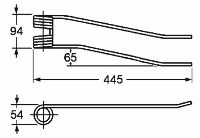 Dente giroandanatore dx adattabile Stoll 0124260 filo 8 confezione da 3 pezzi