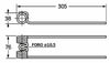 Dente Ranghinatore L 305 Filo 5,5 Fontanesi FF8,9,11 confezione da 5 pezzi