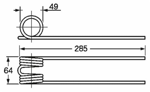 Dente ranghinatore adattabile Molon nuovo filo 6,5 confezione da 5 pezzi