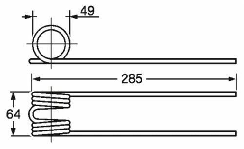 Dente ranghinatore adattabile Molon nuovo filo 6,5 confezione da 5 pezzi