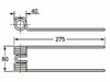 Dente ranghinatore punte diritte adattabile Repossi D0011/A filo 5,8 - 4pz