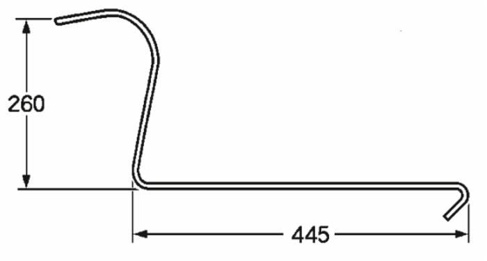 Dente ranghinatore stretto adattabile Lely filo 6,5 confezione da 10 pezzi