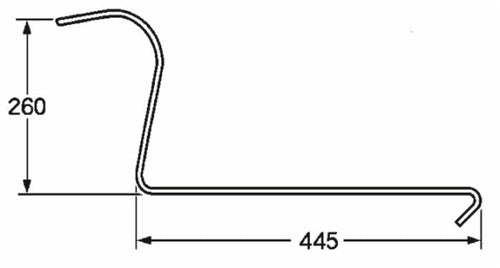 Dente ranghinatore stretto adattabile Lely filo 6,5 confezione da 10 pezzi