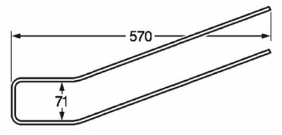 Dente rastrello adattabile Fort Fontanesi e Slam filo 6 confezione da 10 pezzi