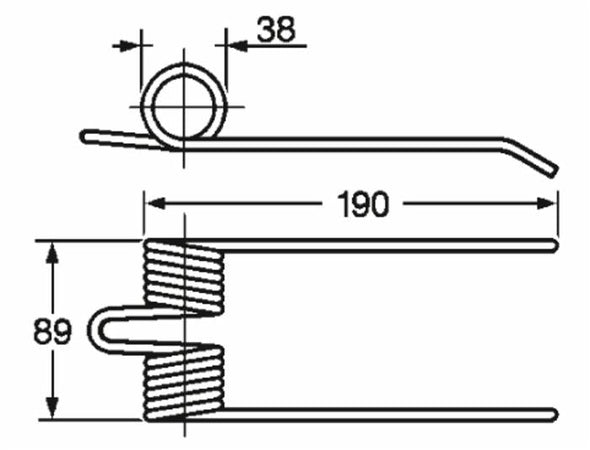 Dente pick-up adattabile Hesston 7893746 filo 5 confezione da 5 pezzi