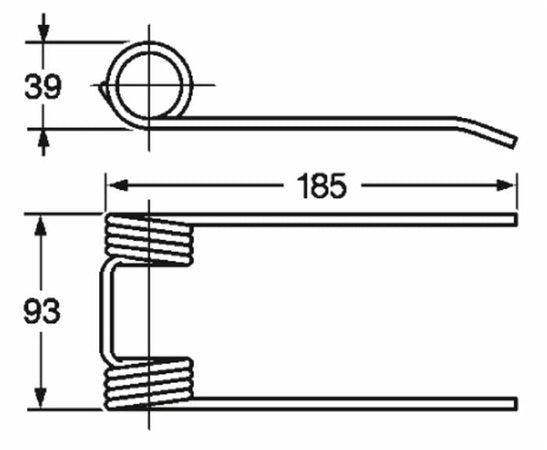 Dente pick-up adattabile New Holland e 37762-1 filo 5