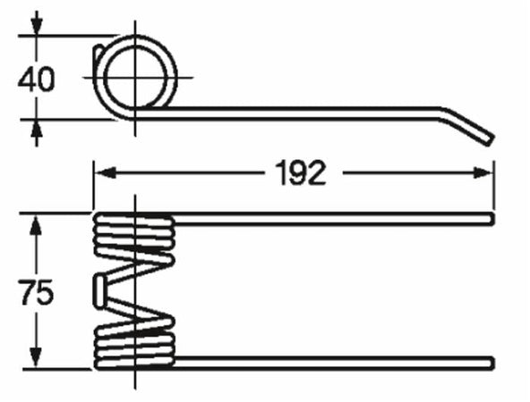 Dente Pick-Up Punte Piegate Welger 034312 0940,52,21,00 Filo 5 confezione da 5 pezzi