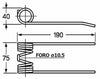 Dente Rotopressa Claas 8214211 Foro 10,5 Filo 5 confezione da 5 pezzi