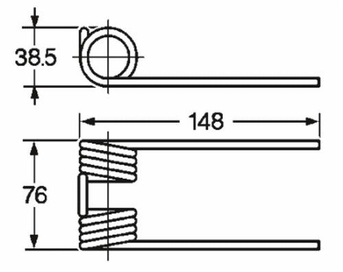 Dente Rotopressa Gallignani Kemper Krone Filo 5,5 confezione da 5 pezzi