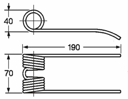 Dente pick-up adattabile new Holland 131673 filo 4,8 confezione da 5 pezzi