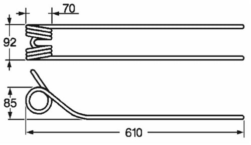 Dente Giroandanatore Kuhn 57562500, K8013670 Filo 9,5