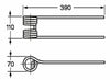Dente girello adattabile Kuhn 57609000 filo 9,5 confezione da 5 pezzi