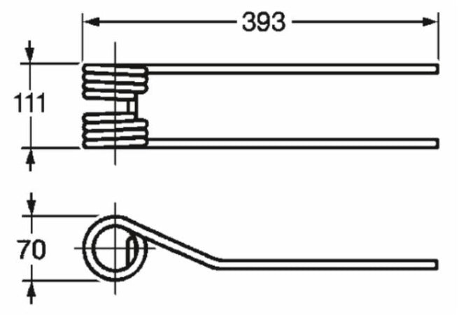 Dente girello adattabile Olivi filo 9,5 confezione da 5 pezzi