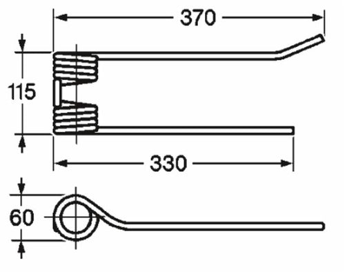 Dente girello dx adattabile Pz Strela filo 9