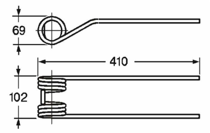 Dente girello adattabile Sitrex filo 9,5 confezione da 5 pezzi