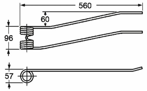 Dente giroandanatore corto adattabile Borello filo 8
