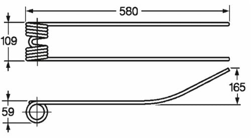 Dente giroandanatore adattabile Ceccato filo 9