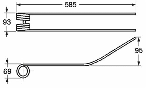 Dente giroandanatore adattabile Fahr 1660,6394 filo 9