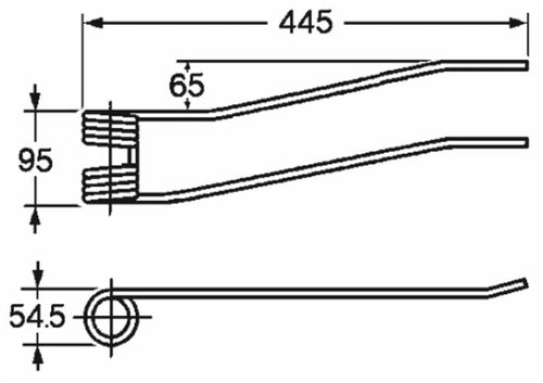 Dente giroandanatore dx corto adattabile Fiorini 36146080 filo 8 confezione da 2 pezzi