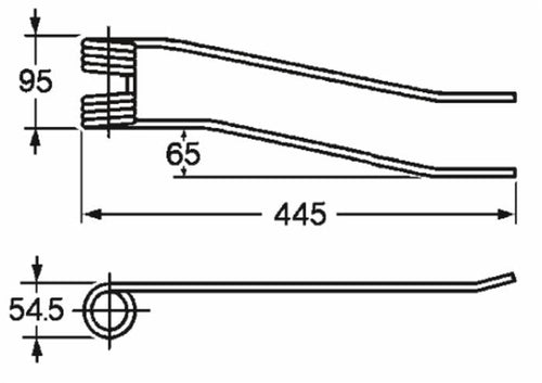 Dente giroandanatore sx corto adattabile Fiorini 36246080 filo 8 confezione da 2 pezzi
