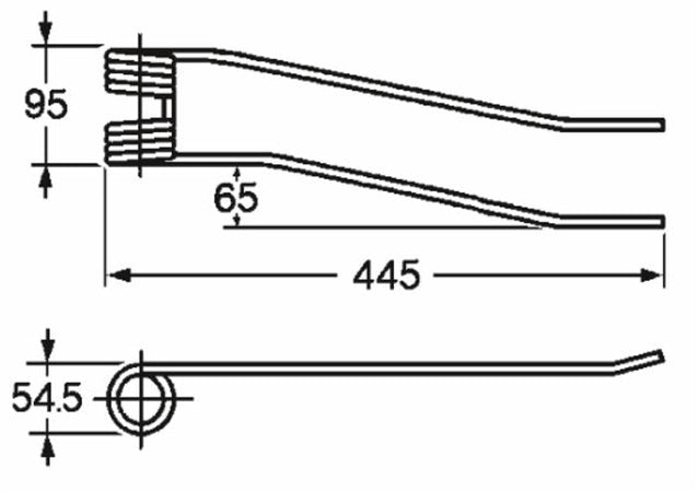 Dente giroandanatore sx corto adattabile Fiorini 36246080 filo 8 confezione da 2 pezzi