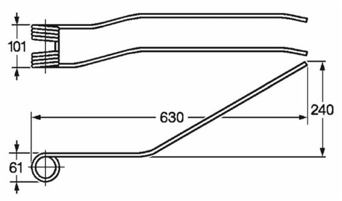 Dente giroandanatore adattabile Fontanesi filo 9