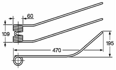 Dente giroandanatore adattabile Fcr Girorami filo 9 confezione da 2 pezzi