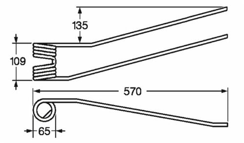 Dente giroandanatore adattabile Galfrè AG320 filo 9,5