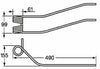 Dente giroandanatore adattabile Kuhn 57701700 filo 8,5