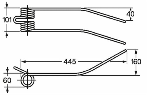Dente giroandanatore adattabile Kuhn 57502000 filo 8,5