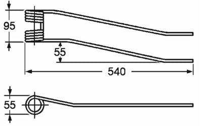 Dente giroandanatore sx adattabile a Sama Supermixer filo 8