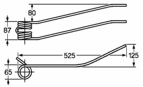 Dente giroandanatore adattabile Slam a 3 spire filo 9 confezione da 5 pezzi