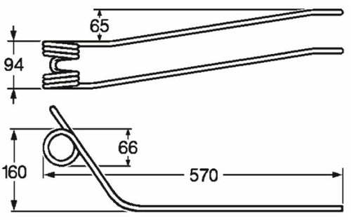 Dente giroandanatore adattabile Slam 13050536 filo 9,5