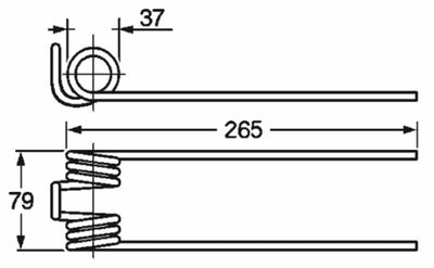 Dente ranghinatore adattabile Mc Cormick filo 6 confezione da 10 pezzi