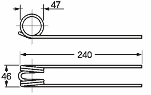 Dente ranghinatore adattabile Molon e Bcs filo 5 confezione da 10 pezzi