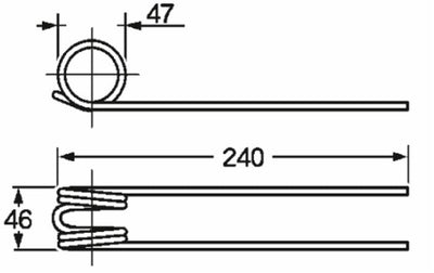 Dente ranghinatore adattabile Molon e Bcs filo 5 confezione da 10 pezzi