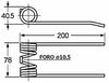 Dente pick-up adattabile Claas foro 10,5 e filo 6