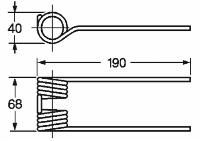 Dente pick-up adattabile Claas 8261661 filo 5,5 confezione da 5 pezzi