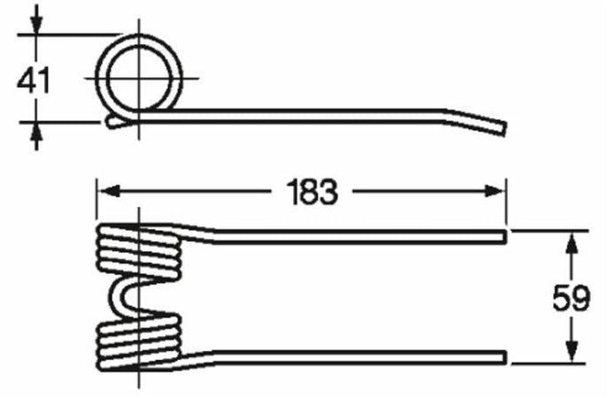 Dente pick-up per rotopressa Ø 5,5mm adattabile Laverda