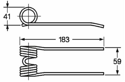 Dente pick-up per rotopressa Ø 5,5mm adattabile Laverda