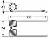 Dente Rotopressa Mascar 500577, Wolagri 12R004, Supertino Filo 5,5