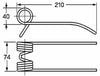 Dente pick-up adattabile Feraboli 1800009 filo 5,5 confezione da 5 pezzi