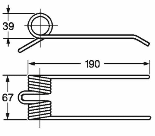 Dente pick-up adattabile Hesston 708045981 filo 5 confezione da 10 pezzi