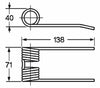 Dente Pick-Up Hesston 84012422, New Holland Filo 4,8 confezione da 10 pezzi