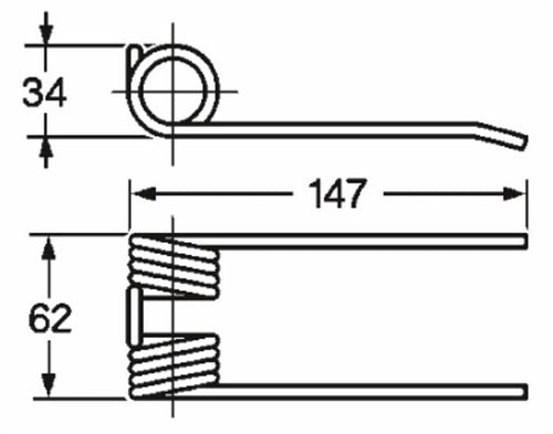Dente pick-up adattabile Krone 9381480 9381481 filo 5