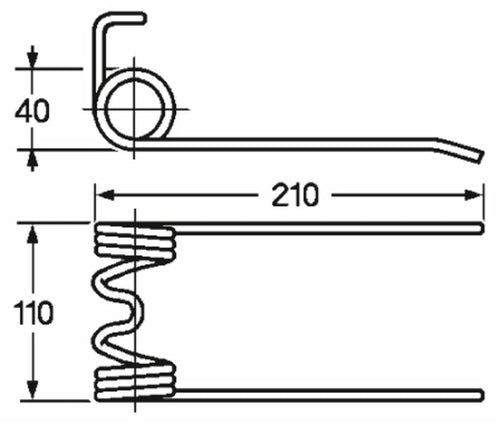 Dente pick-up per rotopressa Ø 5,5mm adattabile Italo Svizzera